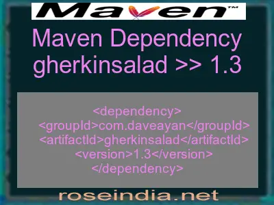 Maven dependency of gherkinsalad version 1.3