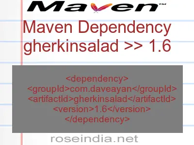Maven dependency of gherkinsalad version 1.6