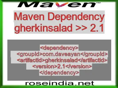 Maven dependency of gherkinsalad version 2.1