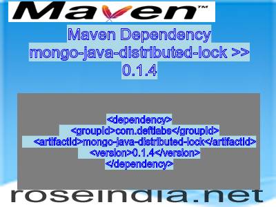 Maven dependency of mongo-java-distributed-lock version 0.1.4