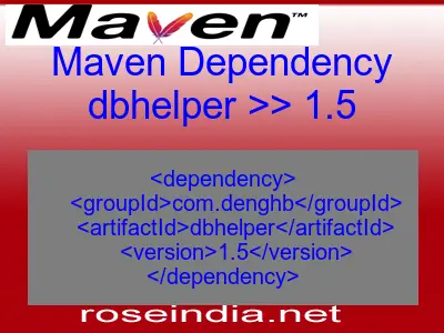 Maven dependency of dbhelper version 1.5