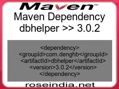 Maven dependency of dbhelper version 3.0.2