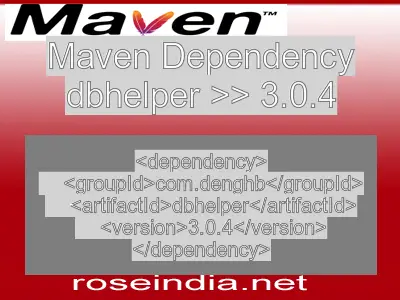 Maven dependency of dbhelper version 3.0.4