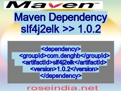 Maven dependency of slf4j2elk version 1.0.2