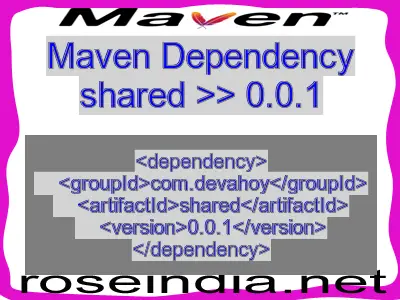 Maven dependency of shared version 0.0.1