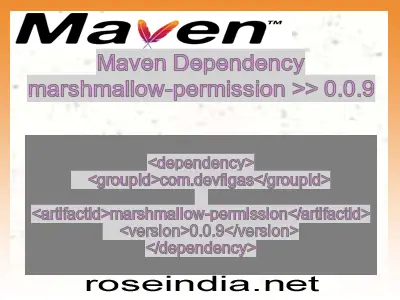 Maven dependency of marshmallow-permission version 0.0.9