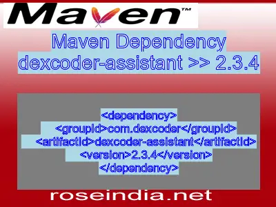 Maven dependency of dexcoder-assistant version 2.3.4