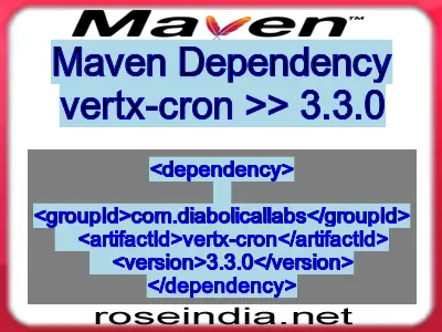 Maven dependency of vertx-cron version 3.3.0