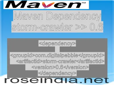 Maven dependency of storm-crawler version 0.6