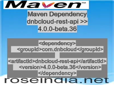 Maven dependency of dnbcloud-rest-api version 4.0.0-beta.36