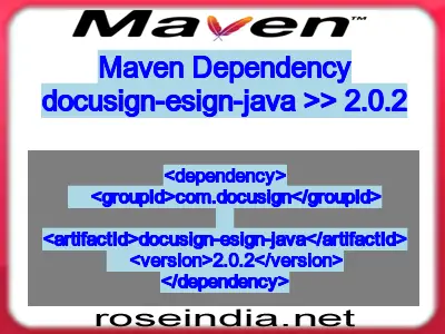 Maven dependency of docusign-esign-java version 2.0.2