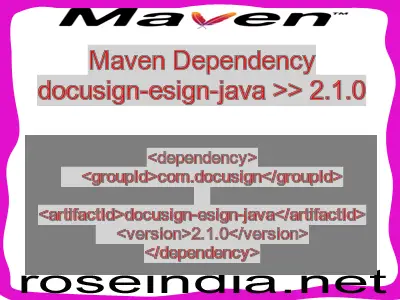 Maven dependency of docusign-esign-java version 2.1.0