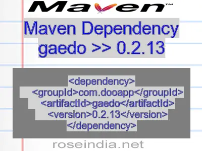 Maven dependency of gaedo version 0.2.13