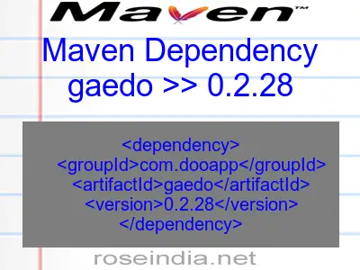 Maven dependency of gaedo version 0.2.28