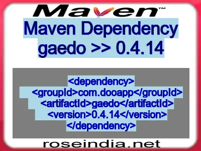 Maven dependency of gaedo version 0.4.14