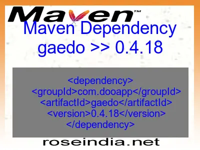 Maven dependency of gaedo version 0.4.18