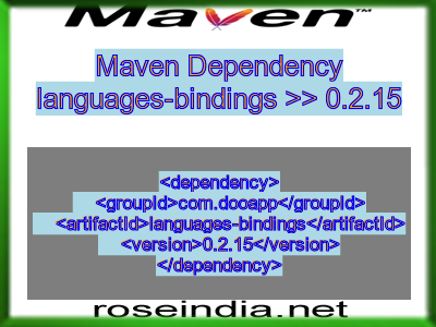 Maven dependency of languages-bindings version 0.2.15
