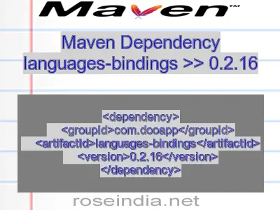 Maven dependency of languages-bindings version 0.2.16