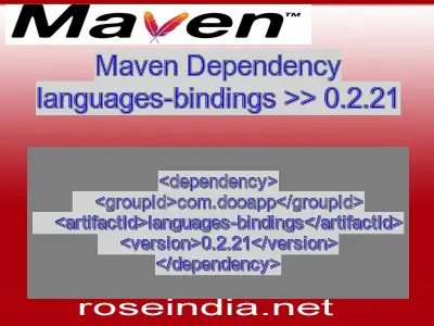 Maven dependency of languages-bindings version 0.2.21