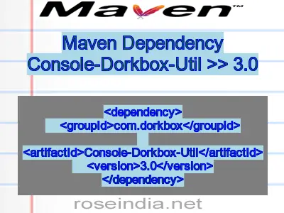 Maven dependency of Console-Dorkbox-Util version 3.0