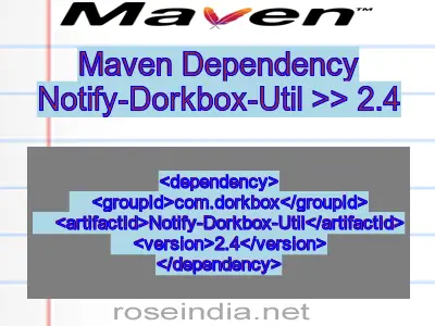 Maven dependency of Notify-Dorkbox-Util version 2.4