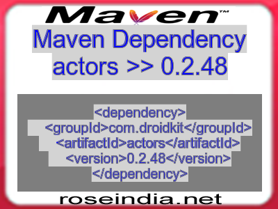 Maven dependency of actors version 0.2.48