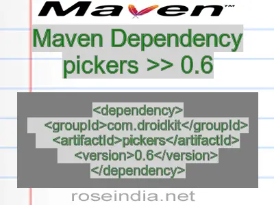Maven dependency of pickers version 0.6