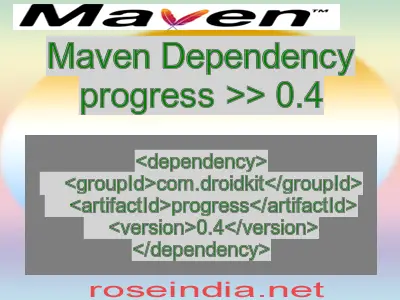 Maven dependency of progress version 0.4