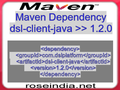 Maven dependency of dsl-client-java version 1.2.0