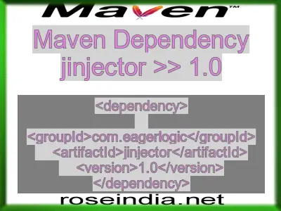 Maven dependency of jinjector version 1.0