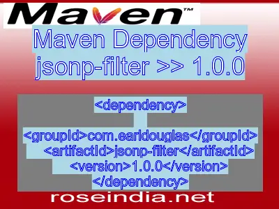 Maven dependency of jsonp-filter version 1.0.0