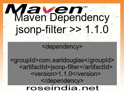 Maven dependency of jsonp-filter version 1.1.0