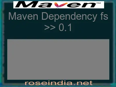 Maven dependency of fs version 0.1