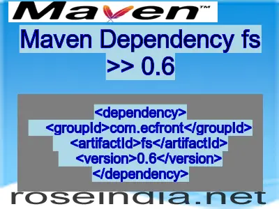 Maven dependency of fs version 0.6