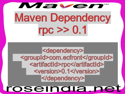 Maven dependency of rpc version 0.1