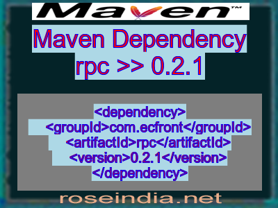 Maven dependency of rpc version 0.2.1