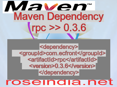 Maven dependency of rpc version 0.3.6