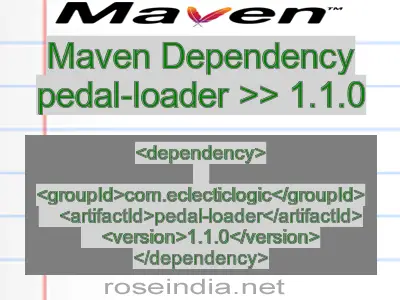 Maven dependency of pedal-loader version 1.1.0