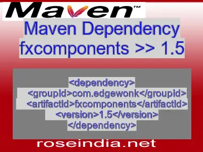 Maven dependency of fxcomponents version 1.5