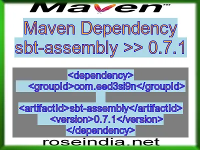Maven dependency of sbt-assembly version 0.7.1