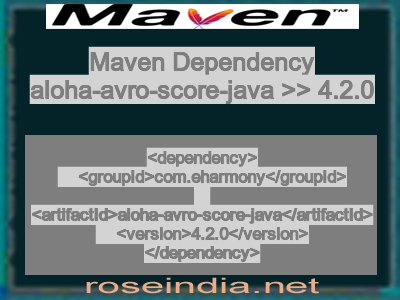 Maven dependency of aloha-avro-score-java version 4.2.0