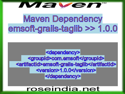 Maven dependency of emsoft-grails-taglib version 1.0.0