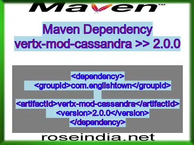 Maven dependency of vertx-mod-cassandra version 2.0.0