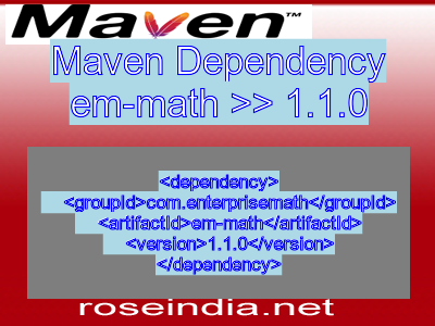 Maven dependency of em-math version 1.1.0
