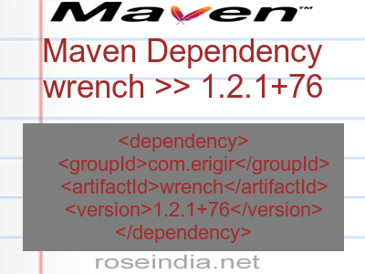 Maven dependency of wrench version 1.2.1+76