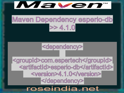 Maven dependency of esperio-db version 4.1.0