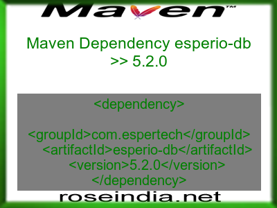 Maven dependency of esperio-db version 5.2.0
