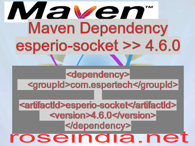 Maven dependency of esperio-socket version 4.6.0