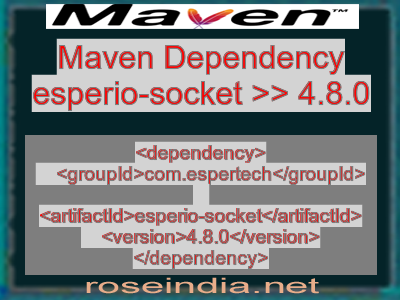 Maven dependency of esperio-socket version 4.8.0