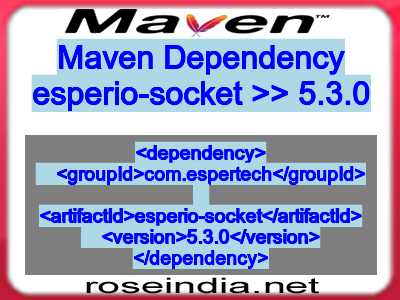 Maven dependency of esperio-socket version 5.3.0